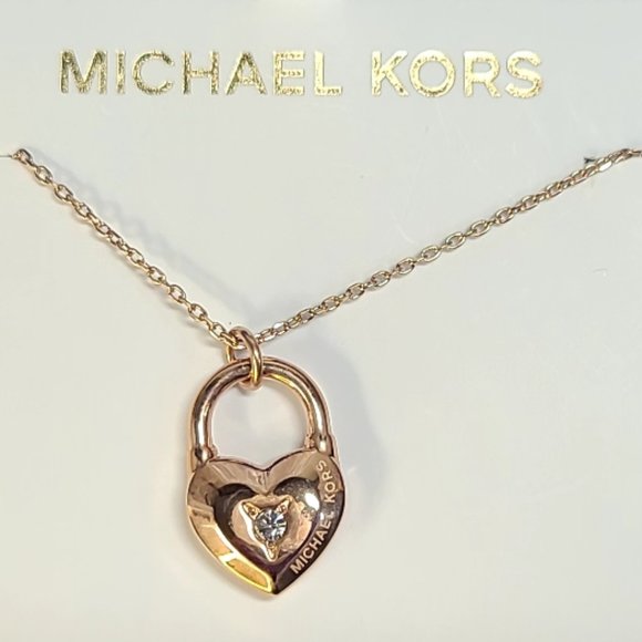NWT - MICHAEL KORS Heart Locket Necklace - Picture 1 of 15